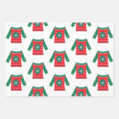 Kerstfeest- en feestgevels inpakpapier vel (Voorkant)