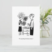 Kerstfeest en juichende uitnodiging (Staand voorkant)