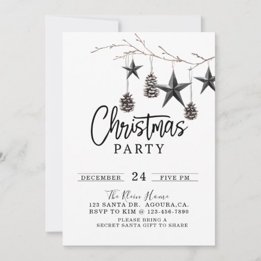 Kerstfeest, feestdag, kerstviering kaart (Voorkant)