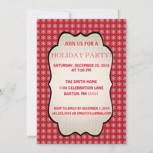 Kerstfeest feestdag Snowflake Kaart (Voorkant)