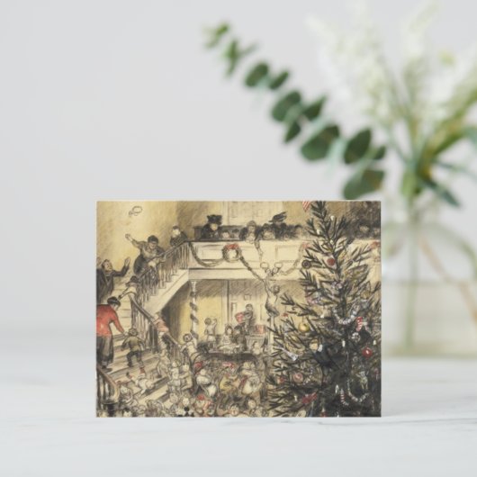 kerstfeest feestdagenkaart (Staand voorkant)