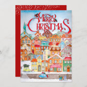 kerstfeest feestdagenkaart (Voorkant / Achterkant)