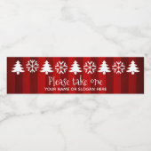 Kerstfeest feestelijk waterfles etiket (Enkel label)