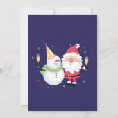 Kerstfeest feestelijke kerstman uitnodiging (Achterkant)