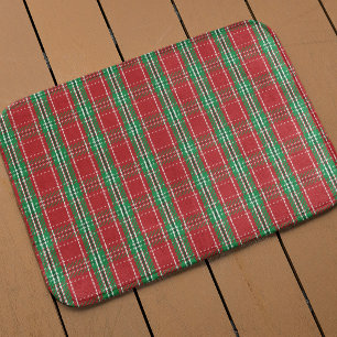 Kerstfeest feesthuis Rustic Holiday Red Pset Badmat
