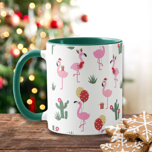 Kerstfeest Flamingo   FEESTDAGEN Mok