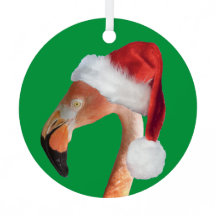 Kerstfeest Flamingo Ornament