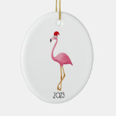 Kerstfeest Flamingo Ornament (Rechts)