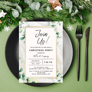 Kerstfeest Floral Chic Corporate Holiday Kaart