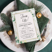 Kerstfeest Floral Chic Corporate Holiday Kaart