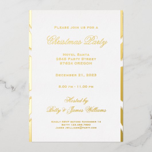 kerstfeest folie uitnodiging (Voorkant)