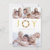 Kerstfeest Foto Collage Gold Faux Foil Holiday Feestdagenkaart (Voorkant)