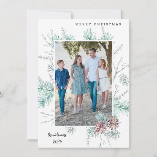 Kerstfeest Fotovakantie Kaart (Voorkant)