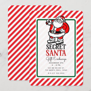 Kerstfeest Geschenk Uitwisseling Partij Secret San Kaart