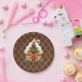 Kerstfeest Gingerbread House Paper Borden Papieren Bordje (Feest)