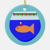 kerstfeest Goldfish Custom Ornament (Voorkant)