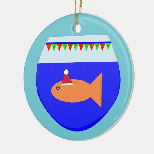 kerstfeest Goldfish Custom Ornament (Links)