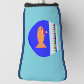 Kerstfeest Goldfish Putter Hoesje Golfheadcover (Draai 90)