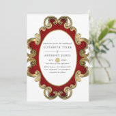 kerstfeest Gothic Baroque Wedding Kaart (Staand voorkant)