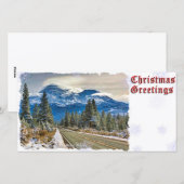 KERSTFEEST GROETEN - MT SHASTA FEESTDAGENKAART (Voorkant / Achterkant)