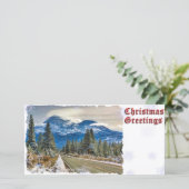 KERSTFEEST GROETEN - MT SHASTA FEESTDAGENKAART (Staand voorkant)