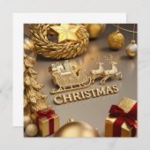 KERSTFEEST GROETEN NOTITIEKAARTJE (Voorkant / Achterkant)