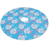 kerstfeest grote dane fleece kerstboom rok (Gekanteld)