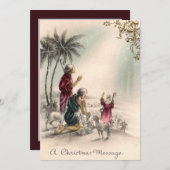 Kerstfeest  herders feestdagenkaart (Voorkant / Achterkant)