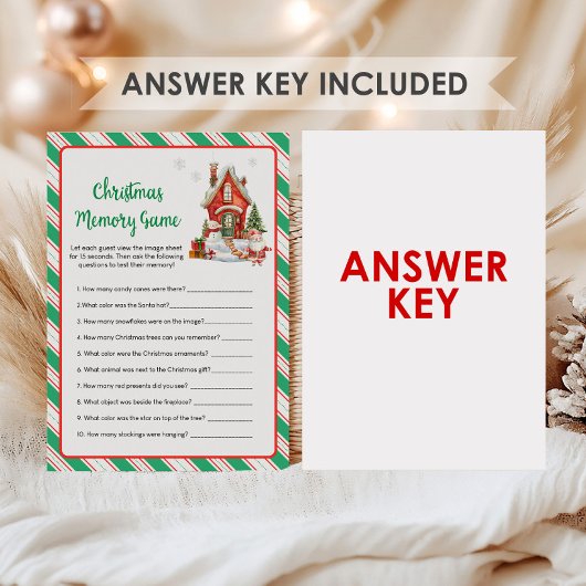 Kerstfeest Herinneringsspel Feestdagenkaart