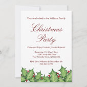Kerstfeest Holly Berries Kaart (Voorkant)