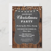 Kerstfeest Hout Rustige Chalk Dinetere Dag Kaart (Voorkant)