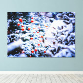 Kerstfeest Idyll geweldig Canvas Afdruk (Insitu (Houten vloer))