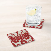 Kerstfeest II Vierkante Kartonnen Onderzetter (Insitu)