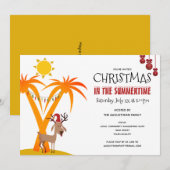 Kerstfeest in de zomertijd-feestje kaart (Voorkant / Achterkant)