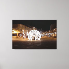 Kerstfeest in Esztergom Hongarije. Canvas Afdruk