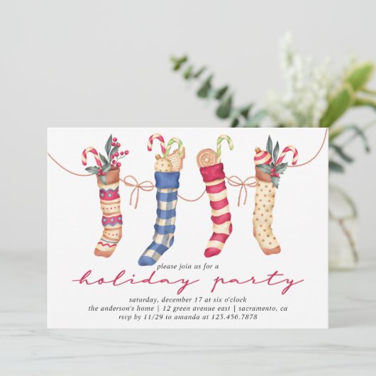 Kerstfeest in feestdag kaart (Staand voorkant)