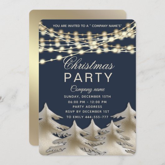 kerstfeest in het gezelschap kaart (Voorkant / Achterkant)