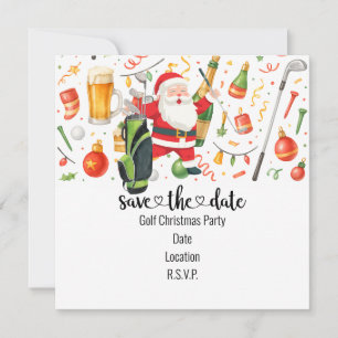 Kerstfeest in het thema van de kerstman save the date