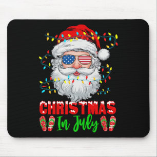 Kerstfeest in juli Kerstman Patriottisch Kerstsom Muismat