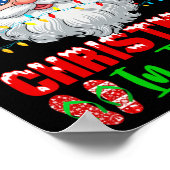 Kerstfeest in juli Kerstman Patriottisch Kerstsom Poster (Hoek)