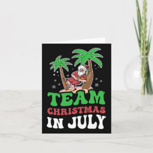 Kerstfeest in juli Santa Summer Sarcastic Humo Kaart