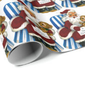 kerstfeest in kerstmis cadeaupapier (Rol Hoek)