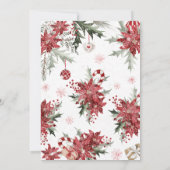 Kerstfeest in Poinsettia Kaart (Achterkant)