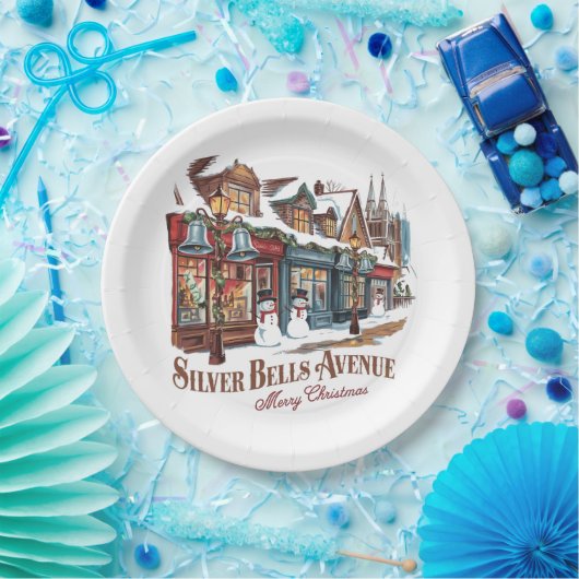 Kerstfeest in stijl papieren bordje (Feest)