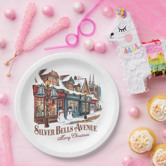 Kerstfeest in stijl papieren bordje (Feest)