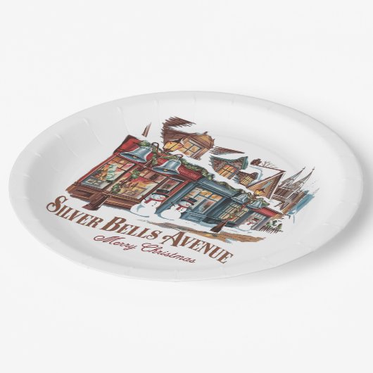 Kerstfeest in stijl papieren bordje (Gekanteld)