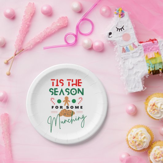 kerstfeest is het seizoen dat je meemaakt papieren bordje (Feest)