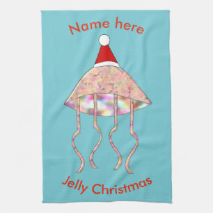 kerstfeest Jellyfish Custom Towel Theedoek