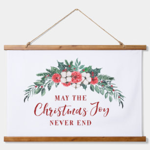 Kerstfeest Joy Evergreen Bouquet Hangend Wandkleed