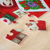 Kerstfeest Joy Jigzaag Puzzle Legpuzzel (Zijkant)